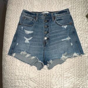 Abercrombie & Fitch Button-down Jean Shorts